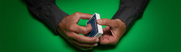 Man holding a deck of cards